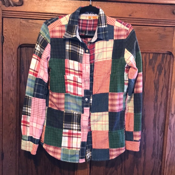 Vintage Tops - 90’s Patchwork Flannel Shirt TAILOR VINTAGE